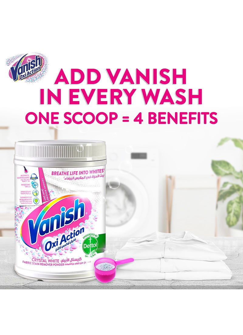 Vanish Oxi Action Fabric Stain Remover Powder White Clothes 450grams - Image 2