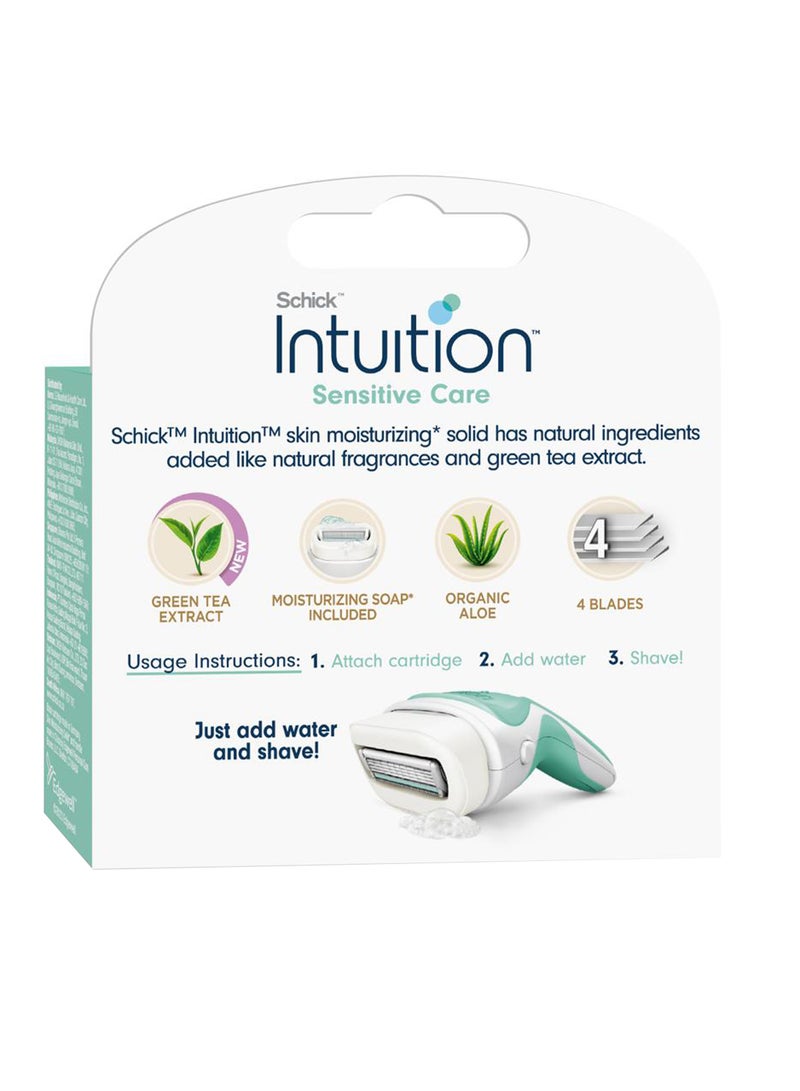 schick - 3-Piece Intuition Sensitive Care Moisturizing Razor Blade Refills Multicolour 10grams - Image 1
