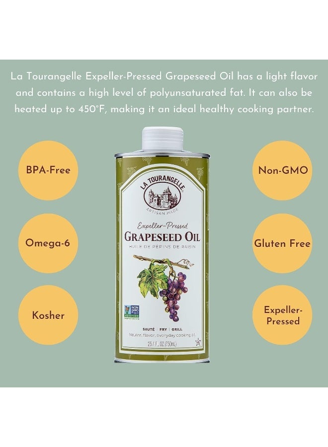 La Tourangelle - Expeller-Pressed Grapeseed Oil 500ml 500ml - Image 1