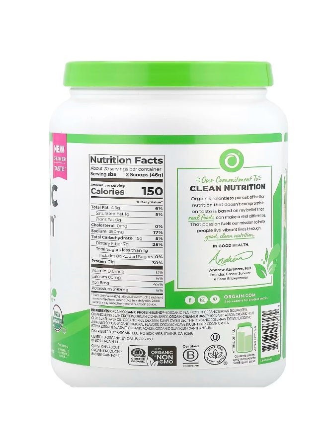 Orgain, Organic Protein Powder, Creamy Chocolate Fudge, 2.03 Lb - Image 2