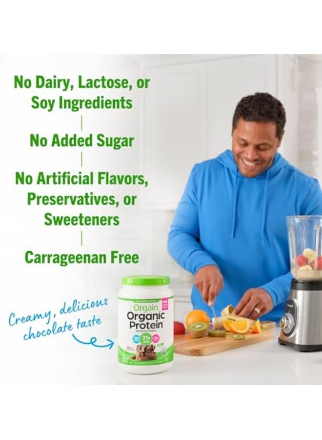 Orgain, Organic Protein Powder, Creamy Chocolate Fudge, 2.03 Lb - Image 4