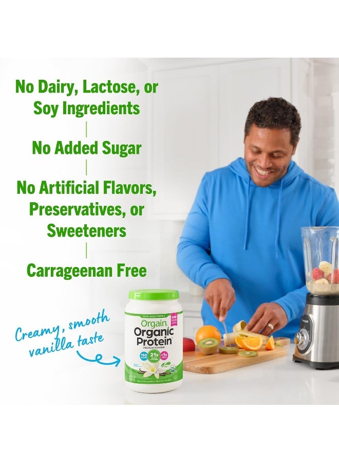 Orgain - Plant Based Organic Protein Powder - Vanilla Bean 2.03 lbs (920 g) - Image 1