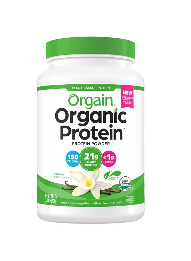 Orgain - Plant Based Organic Protein Powder - Vanilla Bean 2.03 lbs (920 g) - Image 1