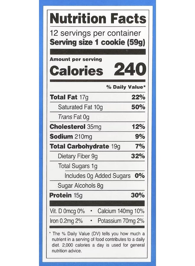 QUEST NUTRITION - Protein Cookie, Chocolate Chip, 12 Cookies, 2.08 oz (59 g) Each - Image 1