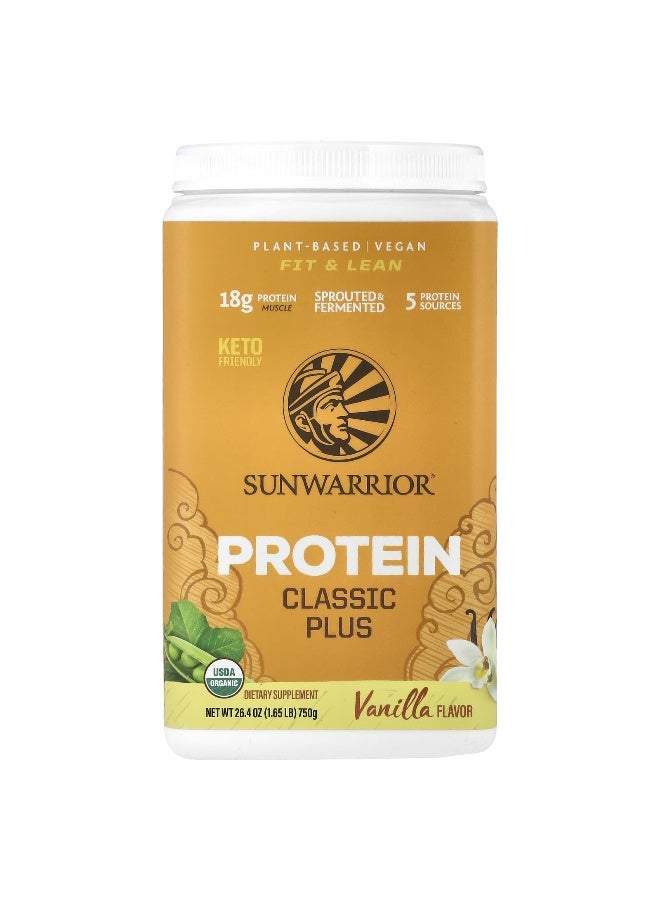 Sunwarrior - Classic Plus Protein, Vanilla, 1.65 Lb Packaging May Vary - Image 1