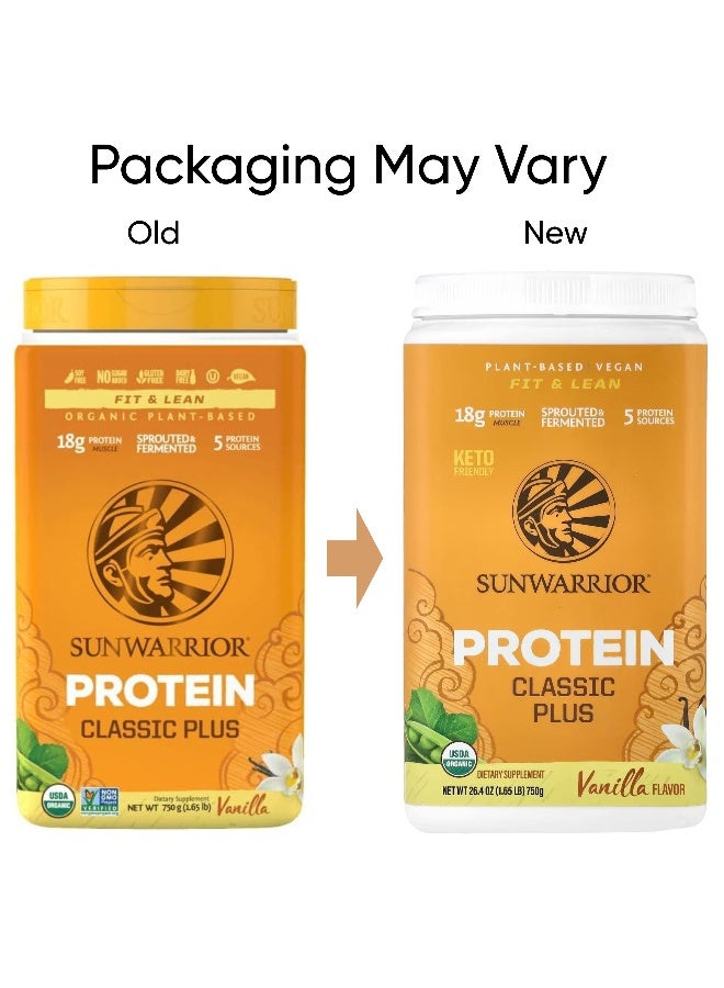 Sunwarrior - Classic Plus Protein, Vanilla, 1.65 Lb Packaging May Vary - Image 1
