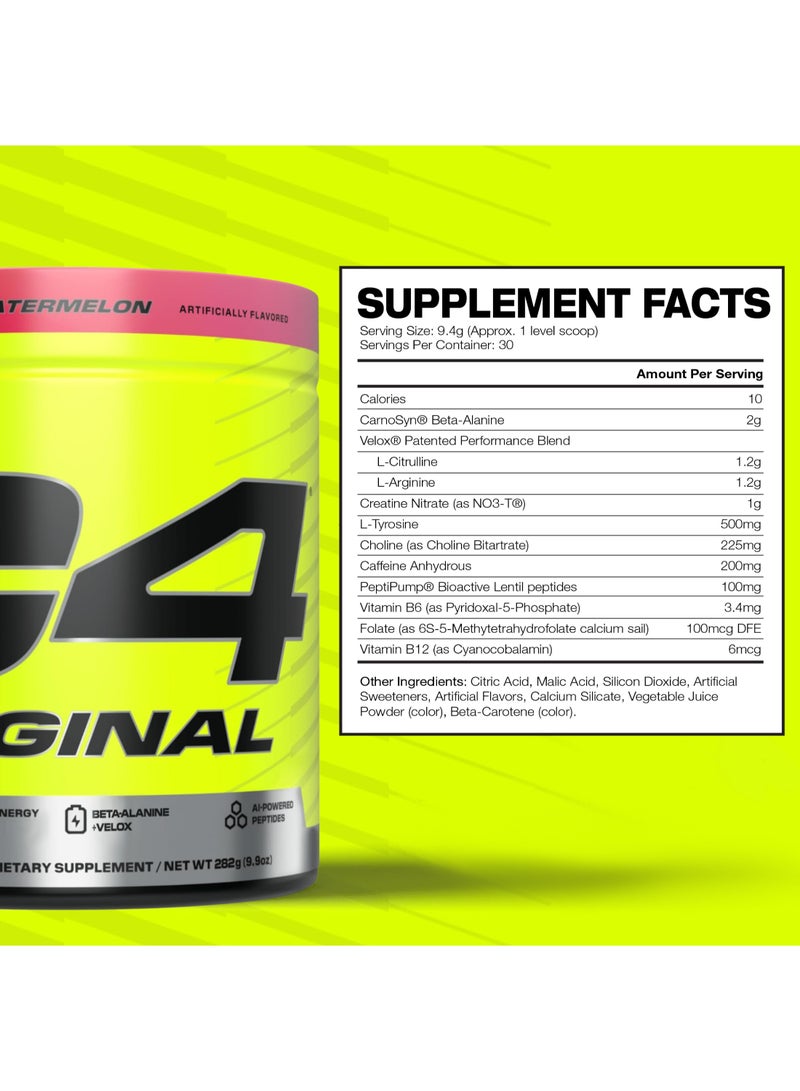 CELLUCOR Original Pre Workout Powder Energy Drink Supplement For Men And Women with Creatine, Caffeine, Nitric Oxide Booster, Citrulline And Beta Alanine Watermelon - 30 Servings - Packaging May Vary - Image 2