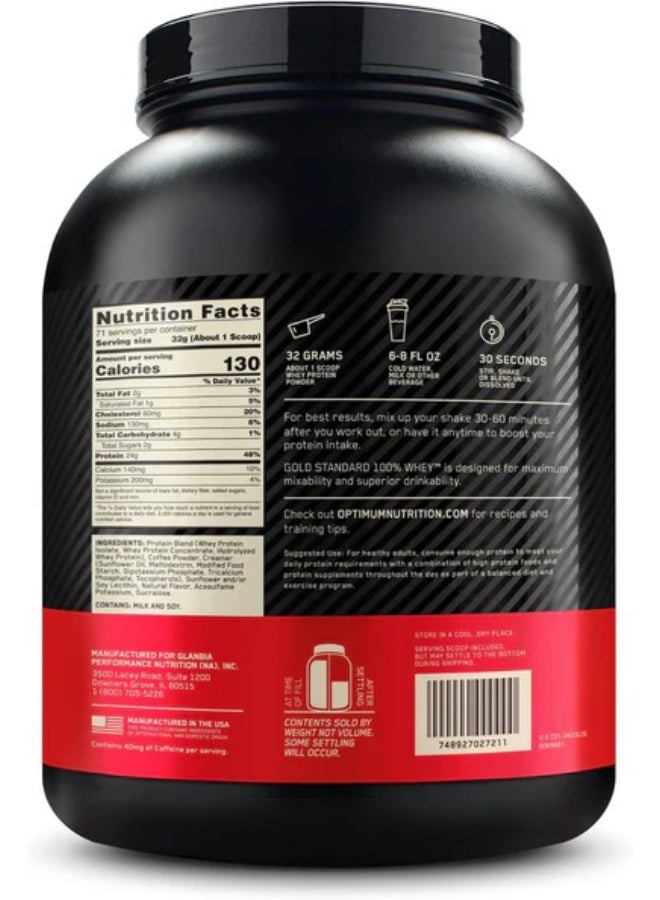 أوبتيموم نيوتريشن بروتين مصل اللبن جولد ستاندرد بنكهة القهوة - 2.27 كجم - Image 2