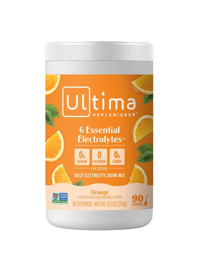 Ultima Replenisher, 6 Essential Electrolytes, Daily Electrolyte Drink Mix, Orange, 11.1 oz (315 g)
