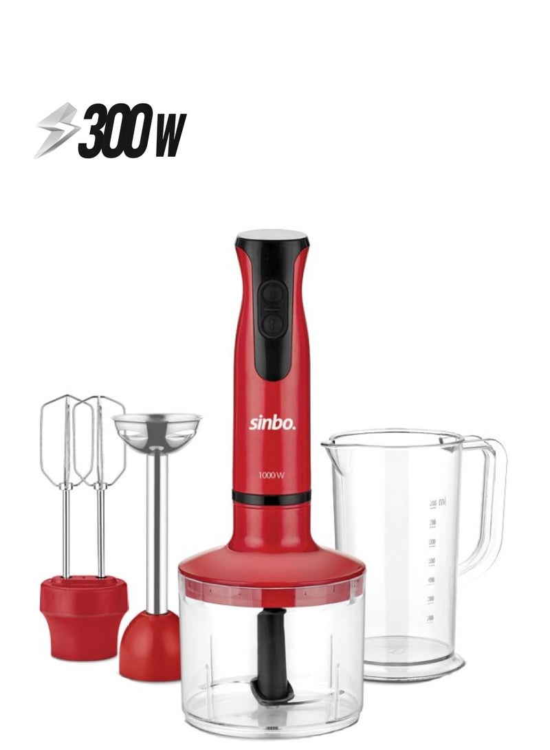 سينبو خلاط يوضع على المائدة بقدرة 1000 وات 300 W 3141 أبيض/ أحمر/ صافي  - Image 1