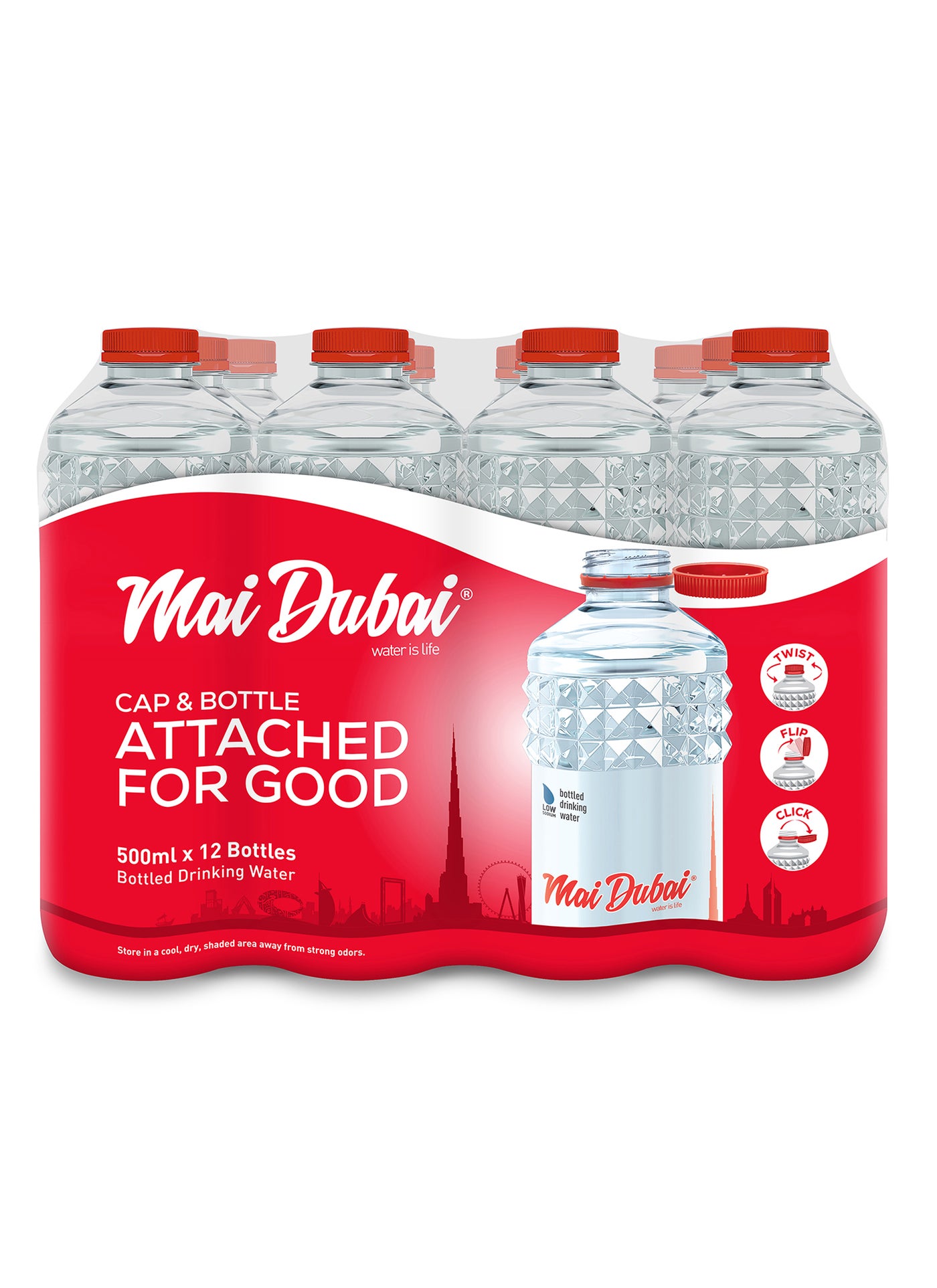 Mai Dubai Packaged Water 500ml Pack of 12