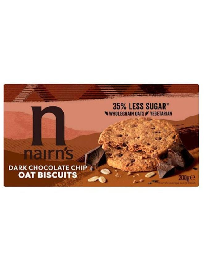 Nairn's Dark Chocolate Chip Oat Biscuits 200grams - Image 1