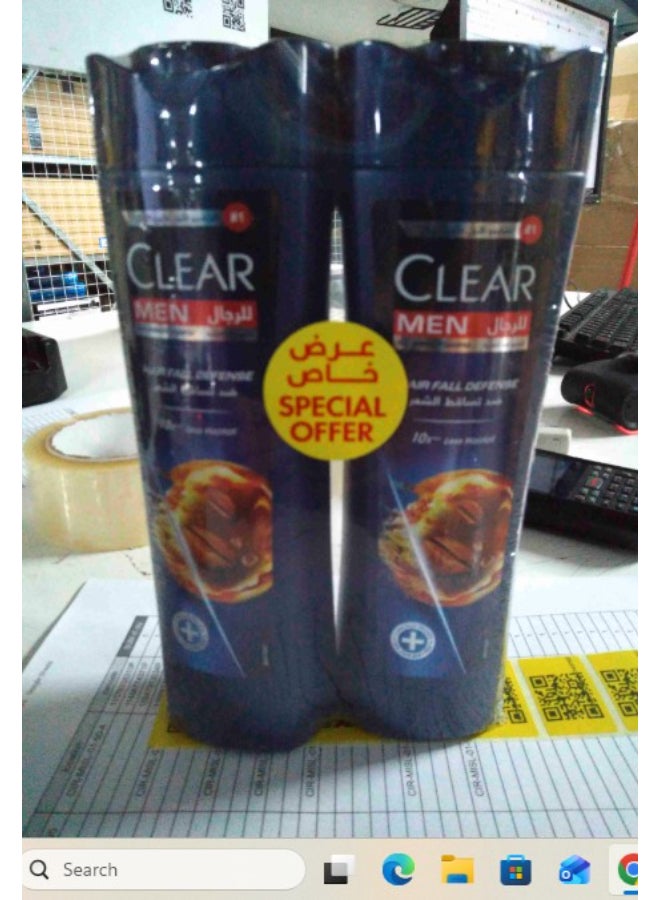 Hair Fall Defence Men Anti-Dandruff Shampoo 400ml Pack Of 2
