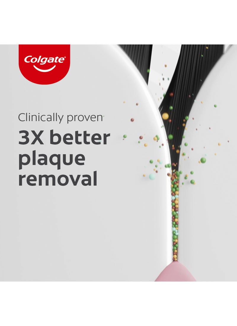 Slim Soft Charcoal Toothbrush, 1+1 Free Multicolor