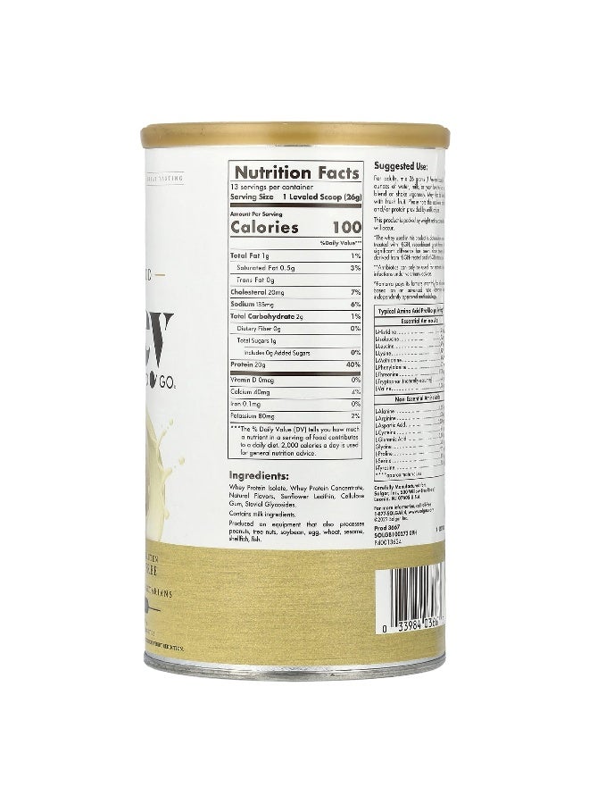 Whey To Go Protein Powder Vanilla 11.9 Oz 338 G