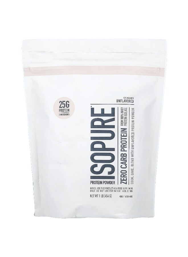Nature's Best Zero Carb Protein Powder Unflavored 1 Lb - Image 1