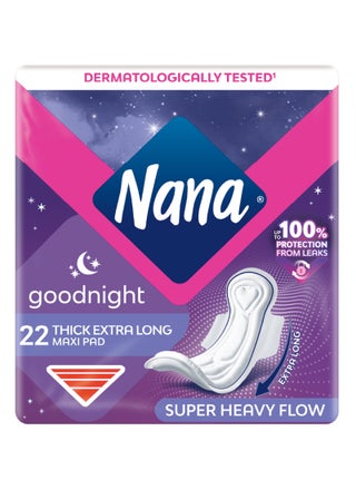 Maxi Good Night With Wings Pads, 22 Count White 22 Count - view 2