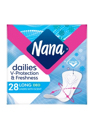 Daily Fresh Liners Long Pads, 28 Count White 28 Count - view 2