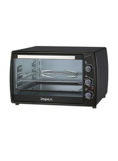 Impex 63 Liter Electric Oven, 2200W, Adjustable Temperature (100-250°C),60-Minute Timer And Bell Ring, 4Pcs High-Efficiency S.S Heating Coil, Rotisserie & Convection Functions Indicator Light, Long Life Heating Element 63 L 2200 W OV 2903 Black/Silver  - Image 1