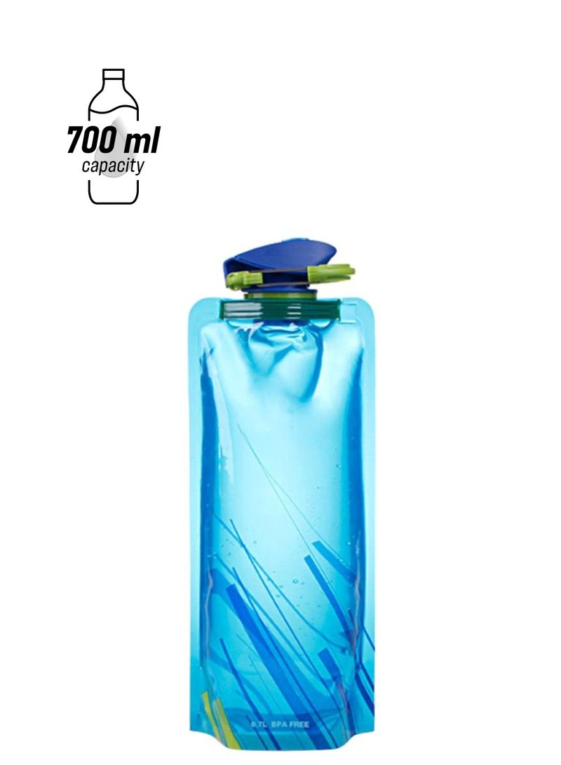 Beauenty Reusable Sports Travel Portable Water Bottle Blue 22.6 x 10.7cm - Image 1