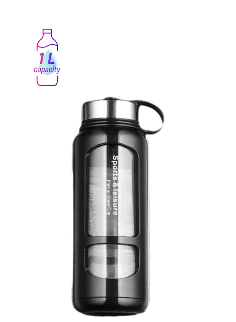 بيوينتي زجاجة ماء قابلة للنقل أسود - Image 1