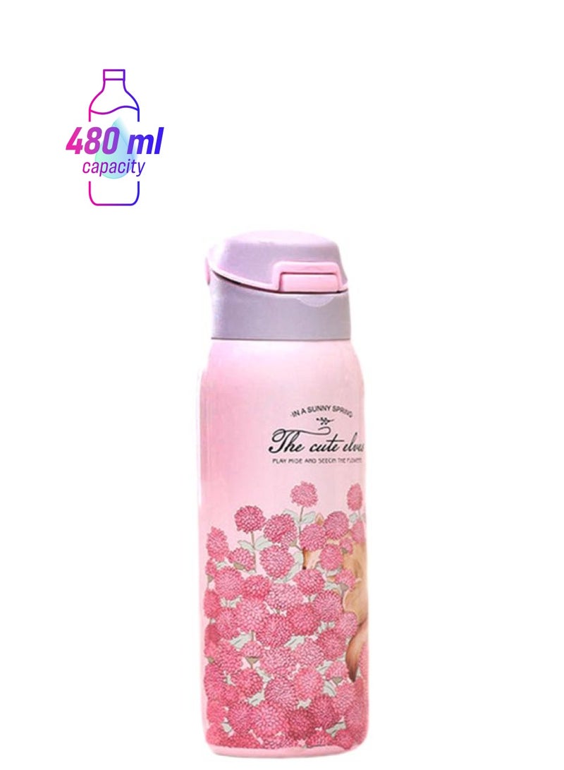 بيوينتي ترمس ماء مزدوج الجدار بماصة متعدد الألوان 500ملليلتر - Image 1