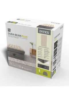 INTEX Prime Comfort Elevated Air Mattress Grey 191x99x51cm  - Image 5