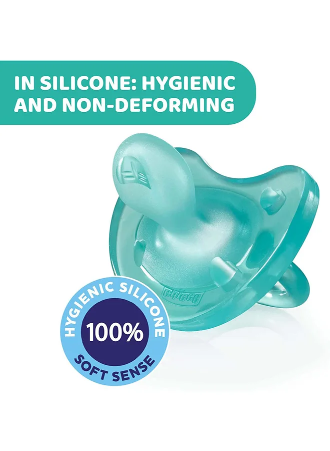 Chicco PhysioForma Soft Silicone Soother 16-36M 1Pc, Blue