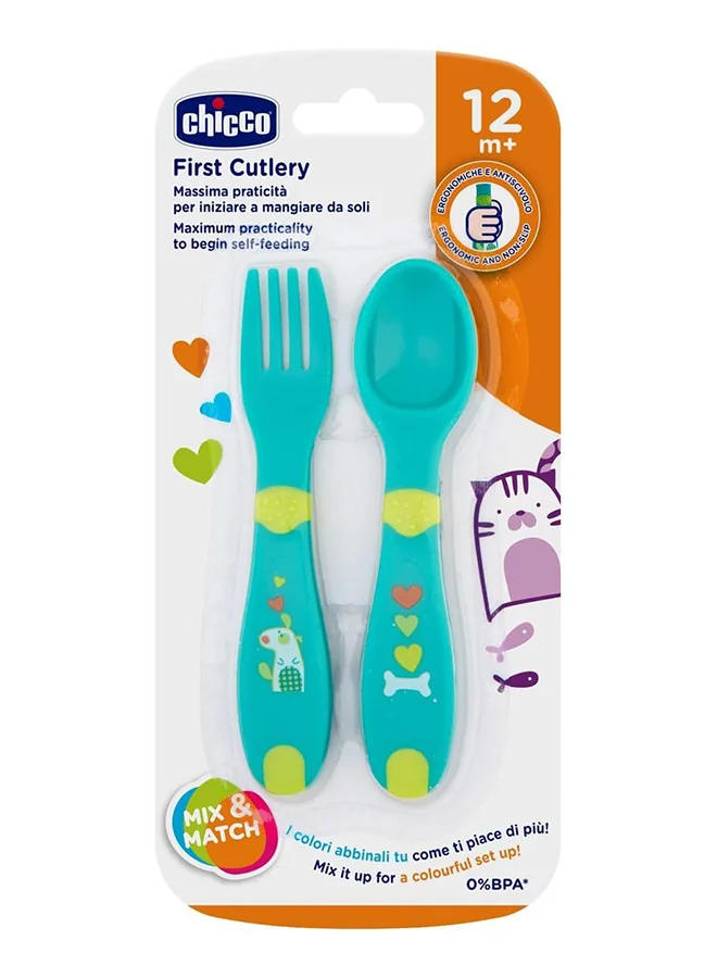 Chicco First Cutlery 12M+, Neutral
