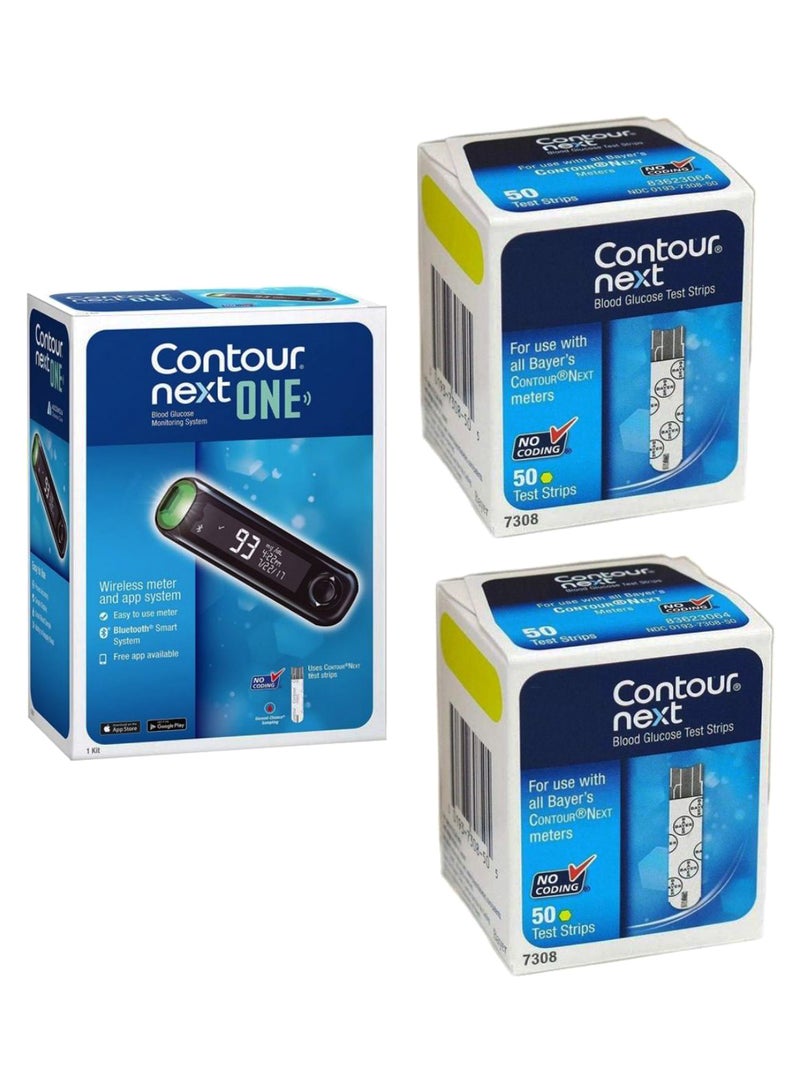 Contour Next - Bayer Wireless Blood Glucose Monitoring System With Test Strips - Image 1
