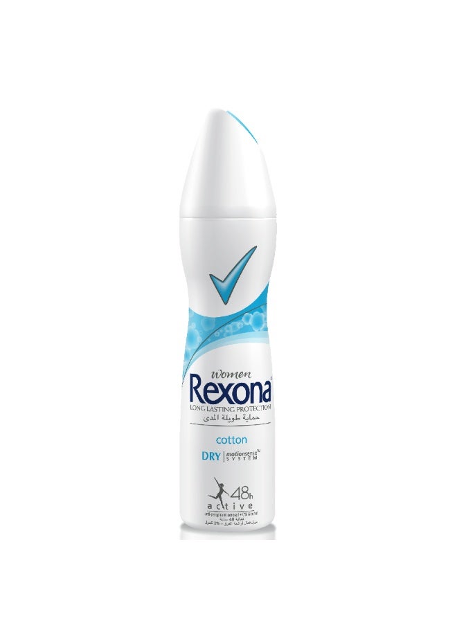 Rexona Cotton Dry Deodorant Spray For Women, 150ml  - Image 1