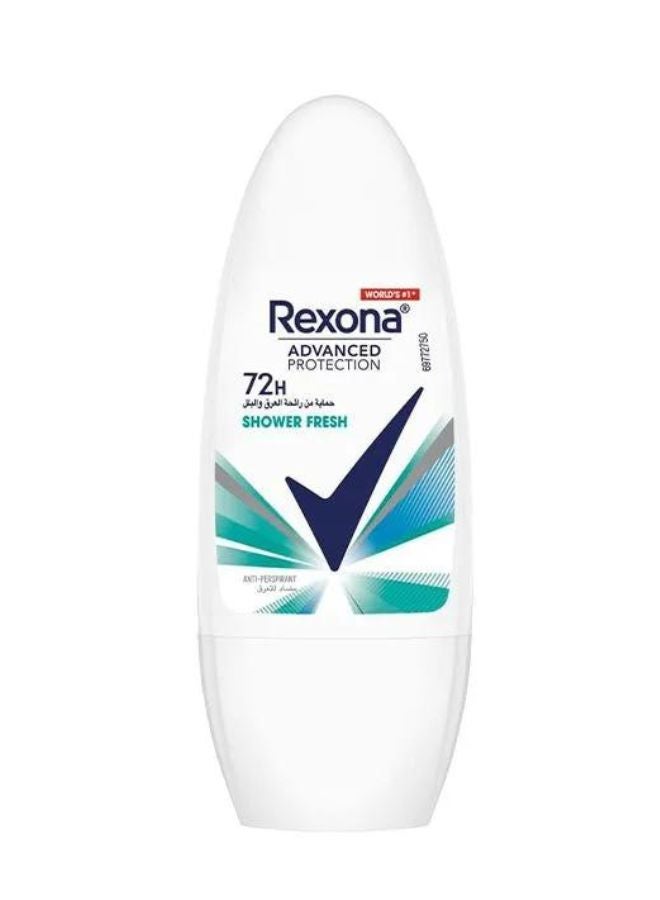 Rexona Rexona Women Antiperspirant Deodorant Shower Clean Roll On  Promo White/Blue 50ml  - Image 1