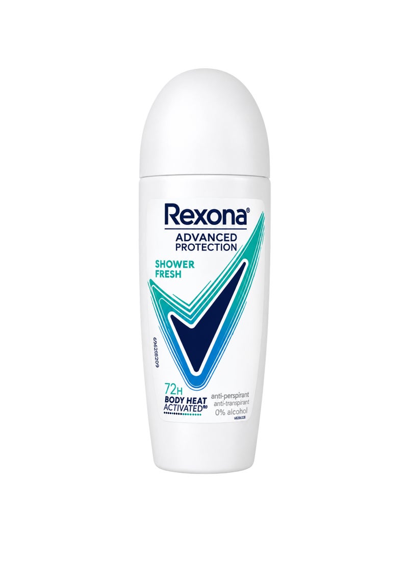 Rexona Women Antiperspirant Deodorant Shower Clean Roll On  Promo White/Blue 50ml - Image 1