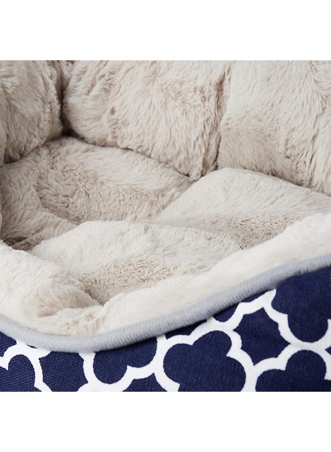 Oval Basket Pet Bed Blue Small - pnsku/N34906981A/45/_/1699105384/e54d10ed-cb4b-48db-8fe1-98cf51139795