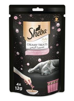 Sheba Melty Tuna And Salmon Flavor Creamy Treats Multicolour 48grams  - Image 1