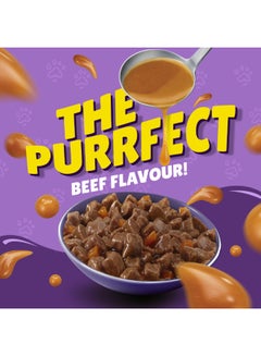 PURINA Friskies Beef Chunks In Gravy Wet Cat Food Pouch Brown 85grams  - Image 2