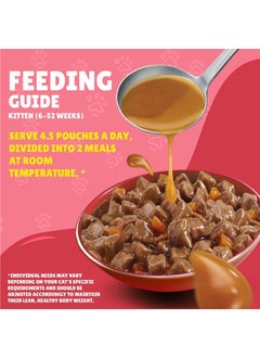 PURINA Friskies Kitten Chicken Chunks In Gravy Wet Cat Food Pouch 85grams  - Image 5