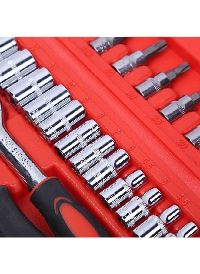 46-Piece Compact And Convenient Quick Ratchet Sleeve Auto Repair Tool Set - Image 4