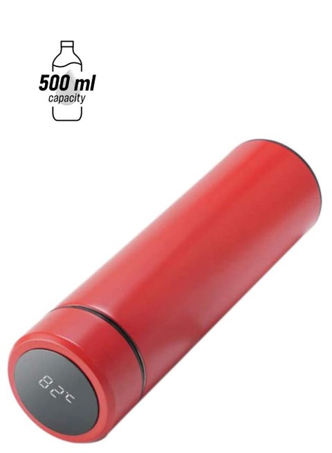Intelligent Thermos Water Bottle Red/Black 500ml