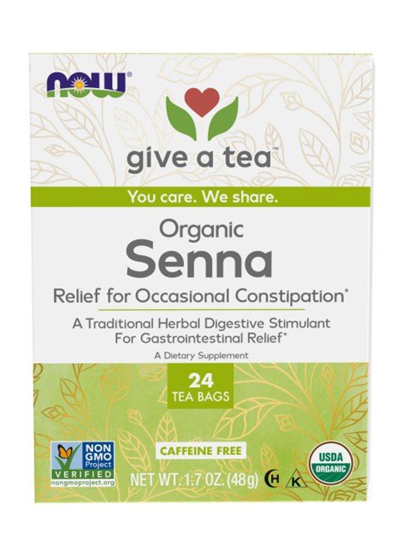 Now Foods - Senna Tea, Organic 24 Tea Bags - Image 1