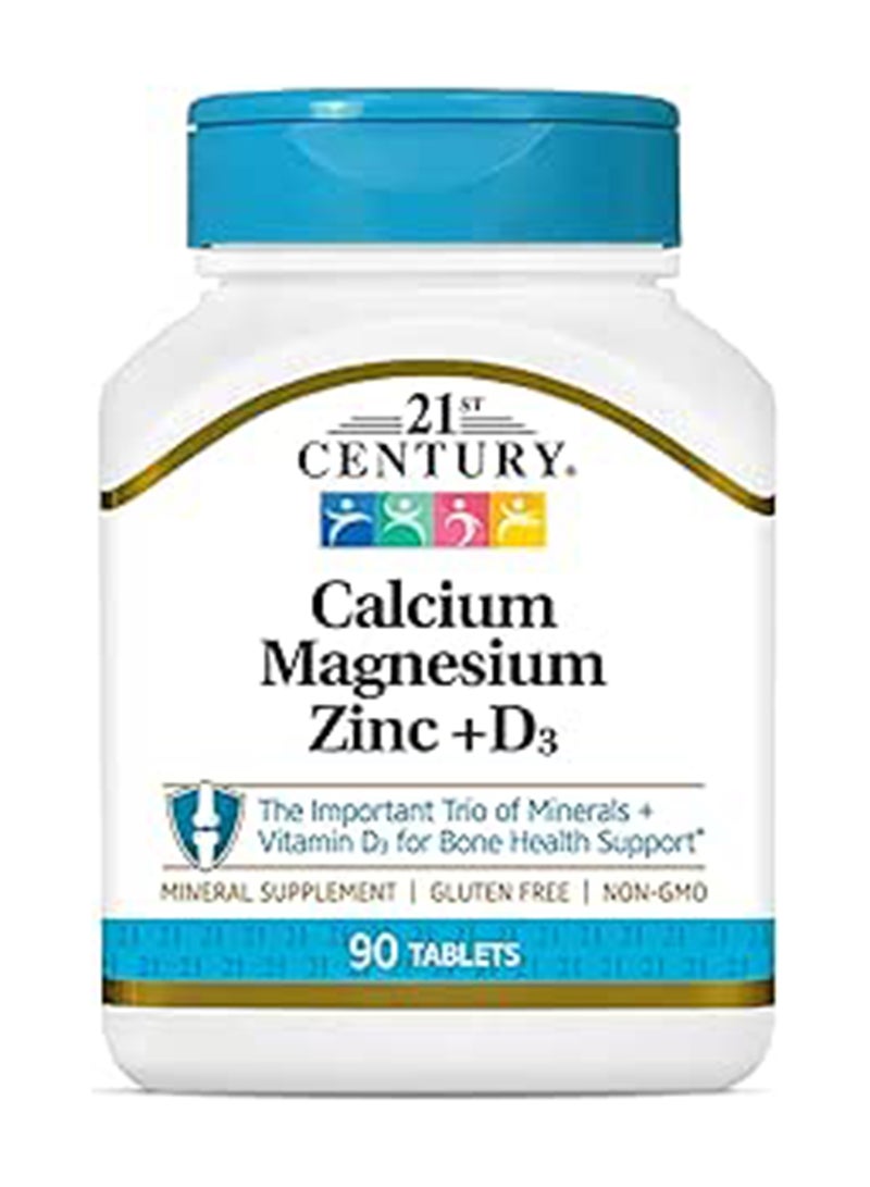 21st CENTURY - Calcium Magnesium Zinc + D3 90 Tablets - Image 1