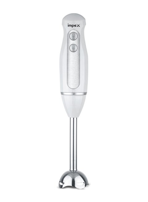 Hand Blender Mixer 300W| 2 Speed Control | Stainless Steel Rod & Blade | Overheat Protection | 2-Year Warranty | Efficient & Durable Handheld Blender for Smoothies, Soups, Sauces & More HB 3201 White