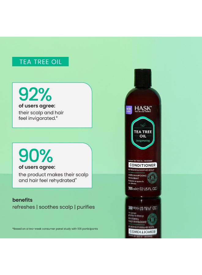 HASK - Tea Tree Oil & Rosemary Conditioner 355ml 355ml - Image 1