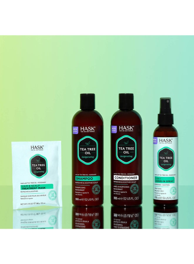 HASK - Tea Tree Oil & Rosemary Conditioner 355ml 355ml - Image 1