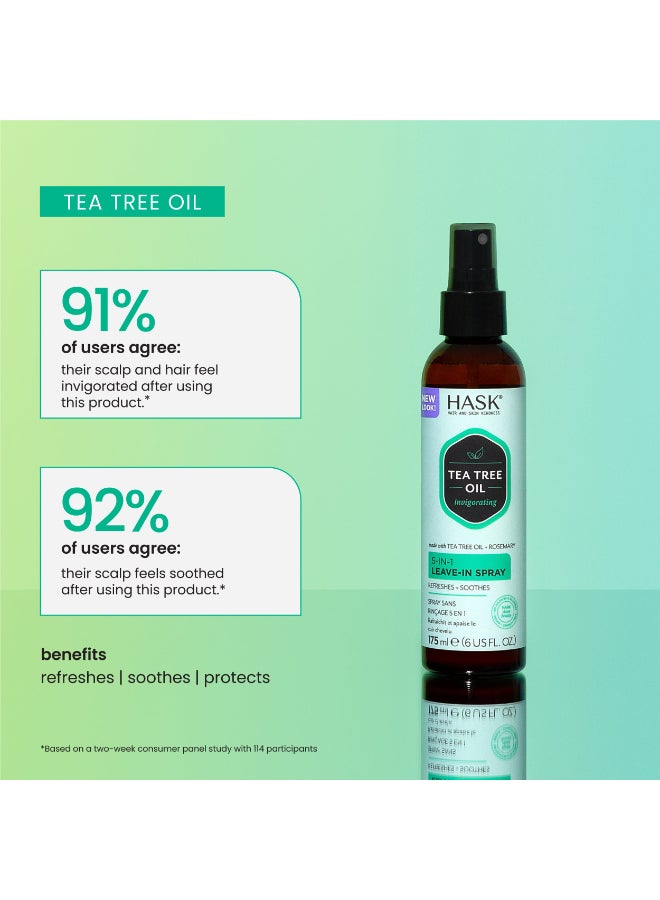 HASK Tea Tree Oil & Rosemary  5 in 1  Leave-In Spray 175ml 175ml  - Image 5