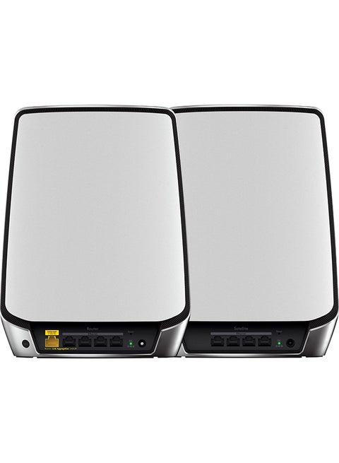 RBK852 Orbi Whole Home Tri-Band Mesh WiFi 6 System Upto 5000 sq.ft, 11AX Mesh AX6000 WiFi (Up to 6Gbps) White
