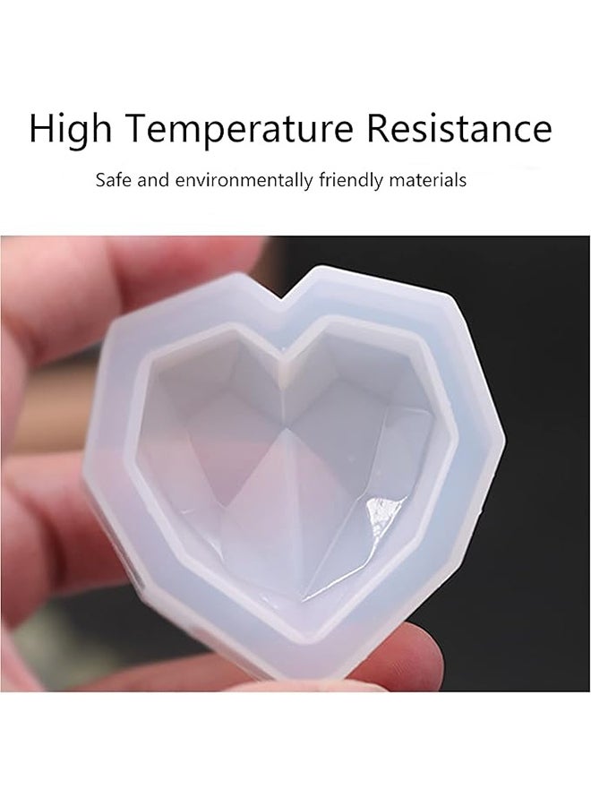 Beauenty 3D Diamond Love Heart Dessert Silicone Cake Mold White - Image 2