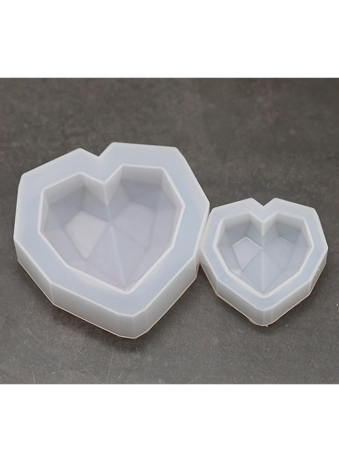 Beauenty 3D Diamond Love Heart Dessert Silicone Cake Mold White - Image 4