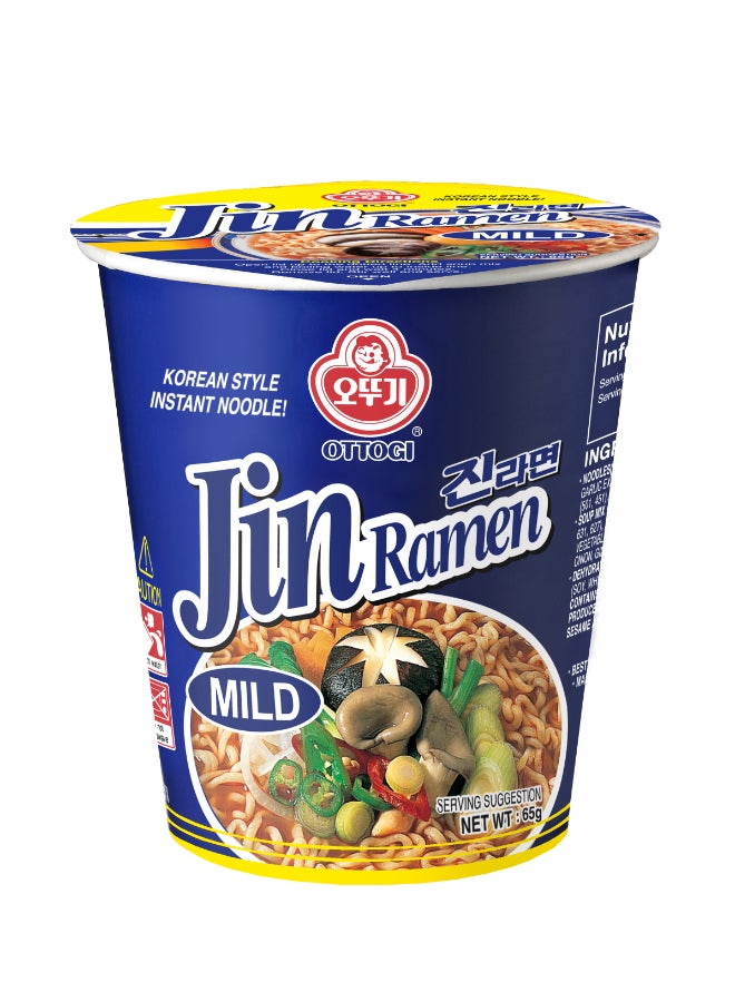 Ottogi Jin Cup Ramen Mild 65grams  - Image 1