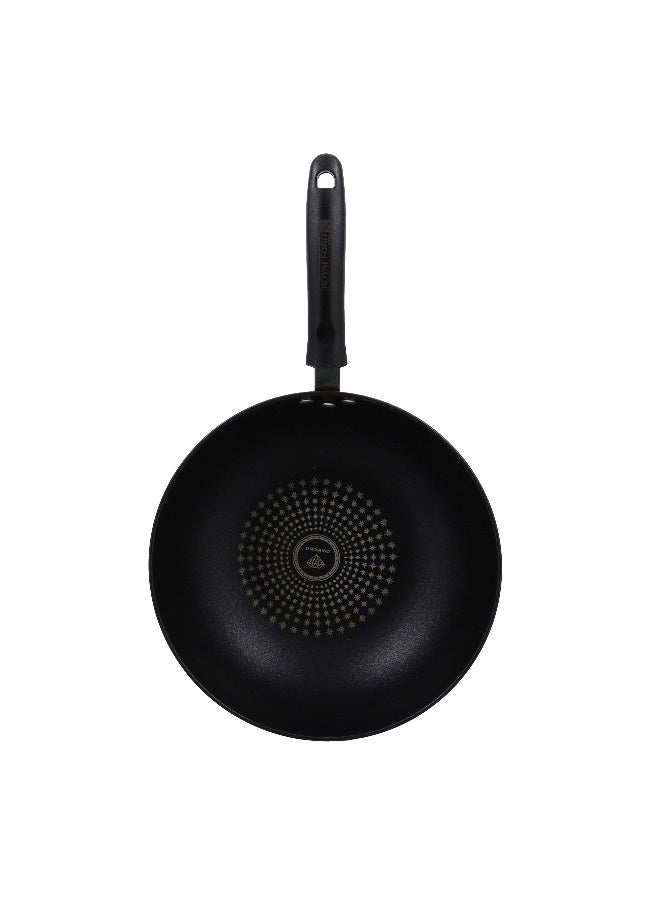 Royalford Carbon Steel Wokpan Red 30cm  - Image 4